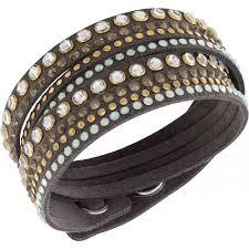 BRACCIALE SLAKE BROWN MULTICRYSTAL