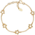 Bracciale Stella Multipla Godronato Dorato