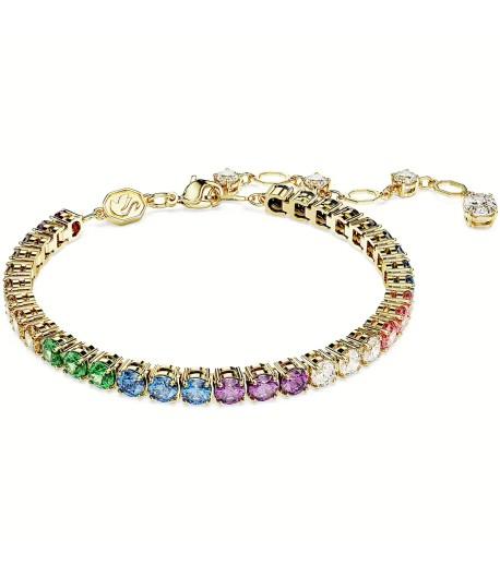 Bracciale Swarovski Matrix taglio tondo multicolore oro 5685691