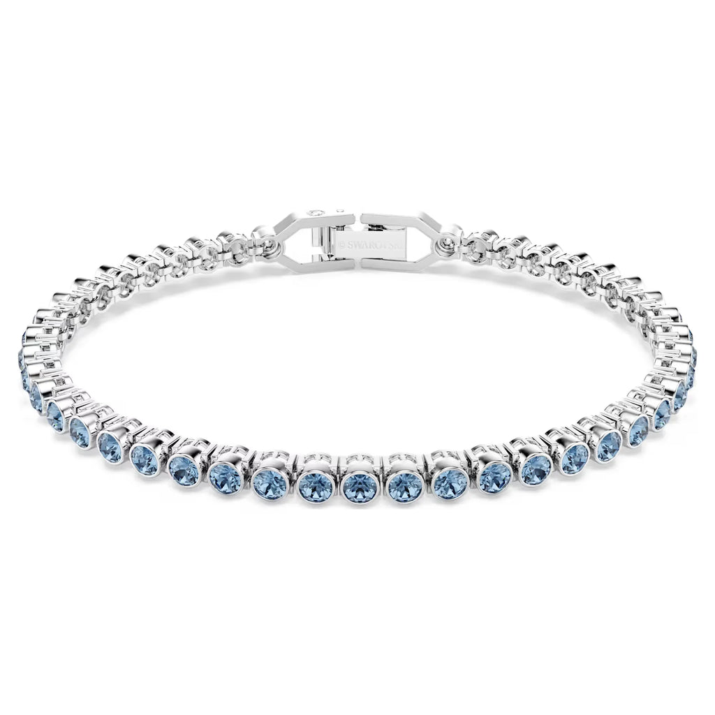 Bracciale Swarovski Tennis Imber Emily - Cristallo Blu Placcato Rodio - BRACCIALE