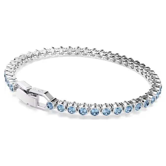 Bracciale Swarovski Tennis Imber Emily - Cristallo Blu Placcato Rodio - BRACCIALE