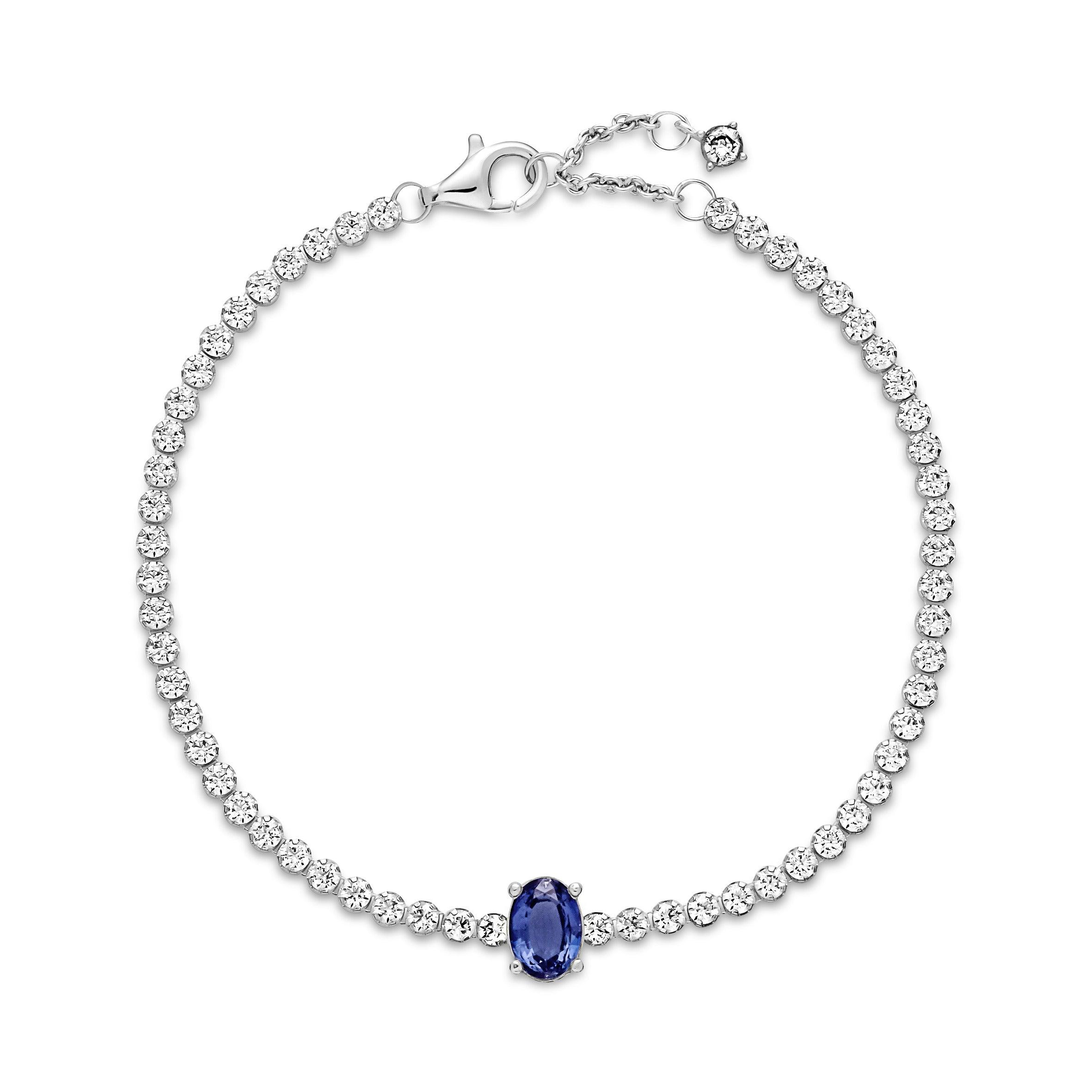 Bracciale Tennis con Pietra Blu