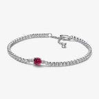 Bracciale Tennis con Pietra Rossa 20 cm