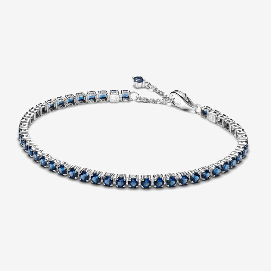 Bracciale Tennis con Pietre Blu - 16 cm - BRACCIALE