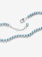 Bracciale Tennis Cristalli Azzurri Argento Sterling 925 - BRACCIALE