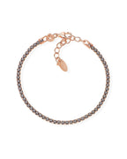 Bracciale Tennis Dorato Zirconi Bianchi ROSE E NERO