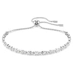 Bracciale Tennis Matrix Tagli arrotondati misti Bianco Placcato rodio - BRACCIALE