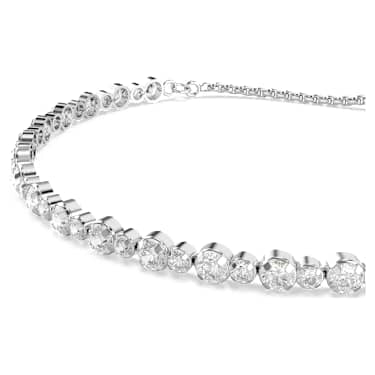 Bracciale Tennis Matrix Tagli arrotondati misti Bianco Placcato rodio - BRACCIALE