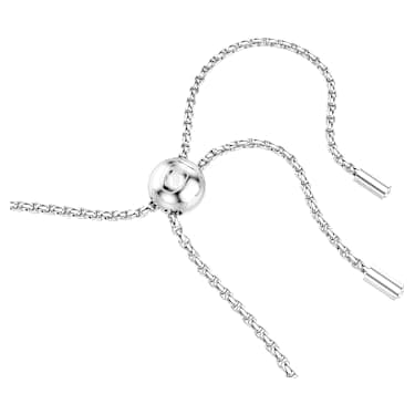 Bracciale Tennis Matrix Taglio Round Bianco Placcato rodio - BRACCIALE