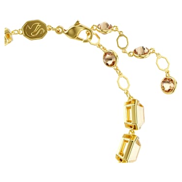 Bracciale Tennis Millenia Taglio ottagonale Caramello Placcato color oro - BRACCIALE