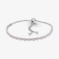 Bracciale Tennis Rosa con Chiusura Regolabile