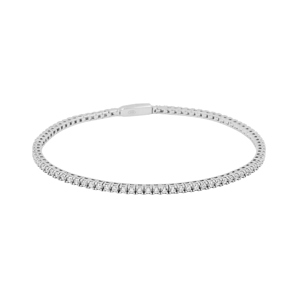 Bracciale Uomo Tennis Zancan in Argento 925 con Zirconi Bianchi - ESB075-B - BRACCIALE