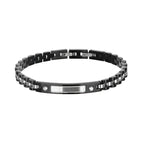 Bracciale Uomo Zancan Hi Teck in Acciaio e Acciaio PVD Nero - BRACCIALE