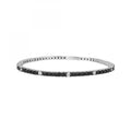 Bracciale Uomo Zancan Tennis ESB080 in Argento 925 con Spinelli Neri e Zirconi Bianchi - BRACCIALE