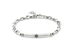 Bracciale Yukiko Uomo in acciaio con Diamante