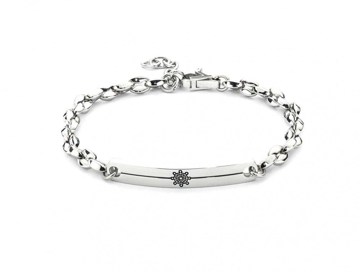 Bracciale Yukiko Uomo in acciaio con Diamante