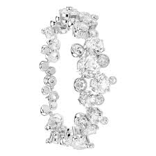 Braccialetto Constella Taglio misto Bianco Placcato rodio BRACCIALE