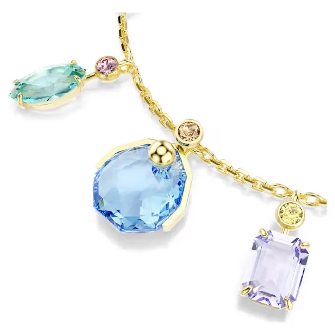 Braccialetto Gema TaglioBraccialetto Gema Taglio misto Cristalli pendenti Multicolore Placcato color oro misto