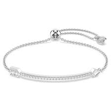 Braccialetto Idyllia Taglio misto Freccia Bianco Placcato rodio - BRACCIALE