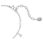 Braccialetto Imber Crystal Pearl, Taglio Round, Bianco, Placcato rodio
