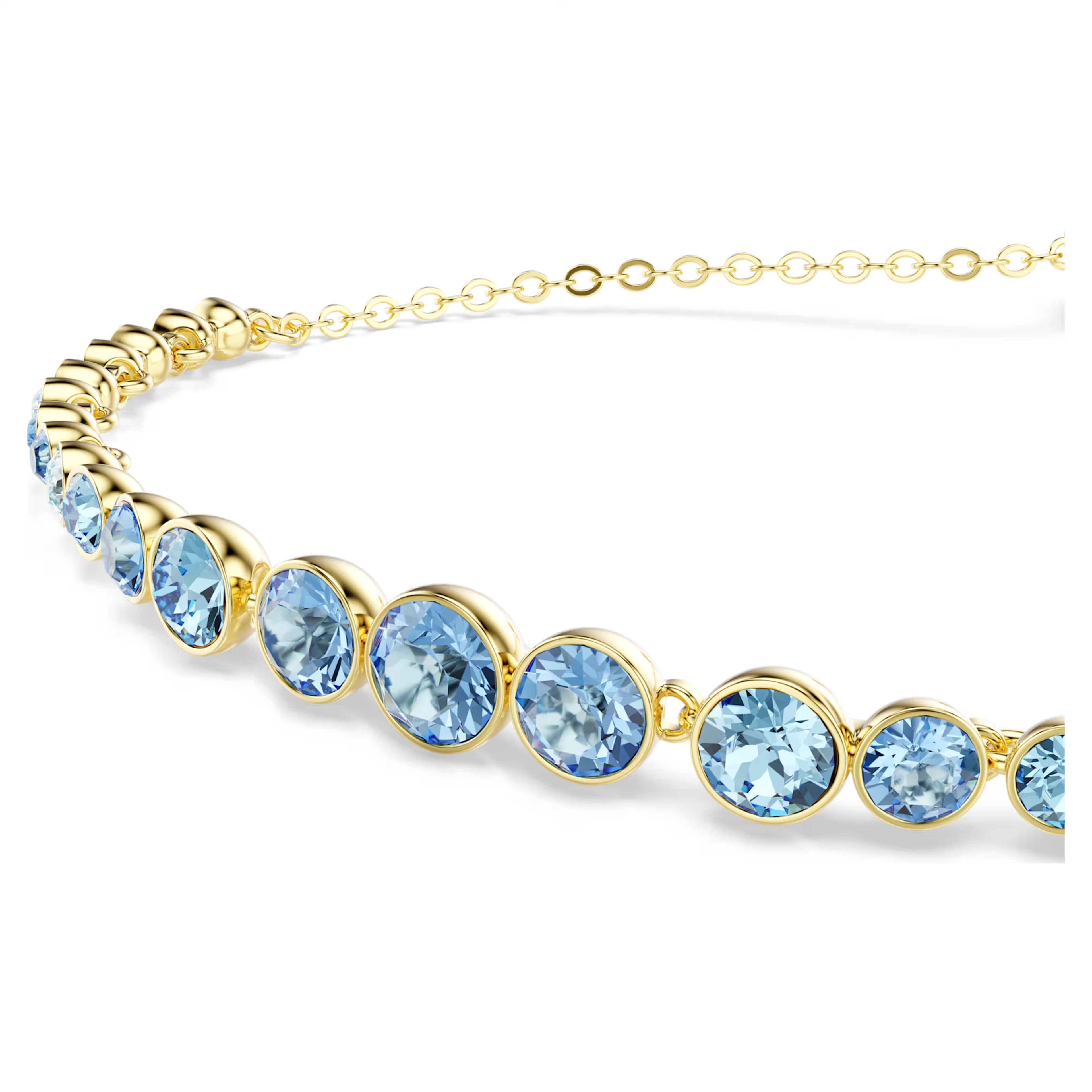Braccialetto Imber Taglio Round, Blu, Finitura oro 18K