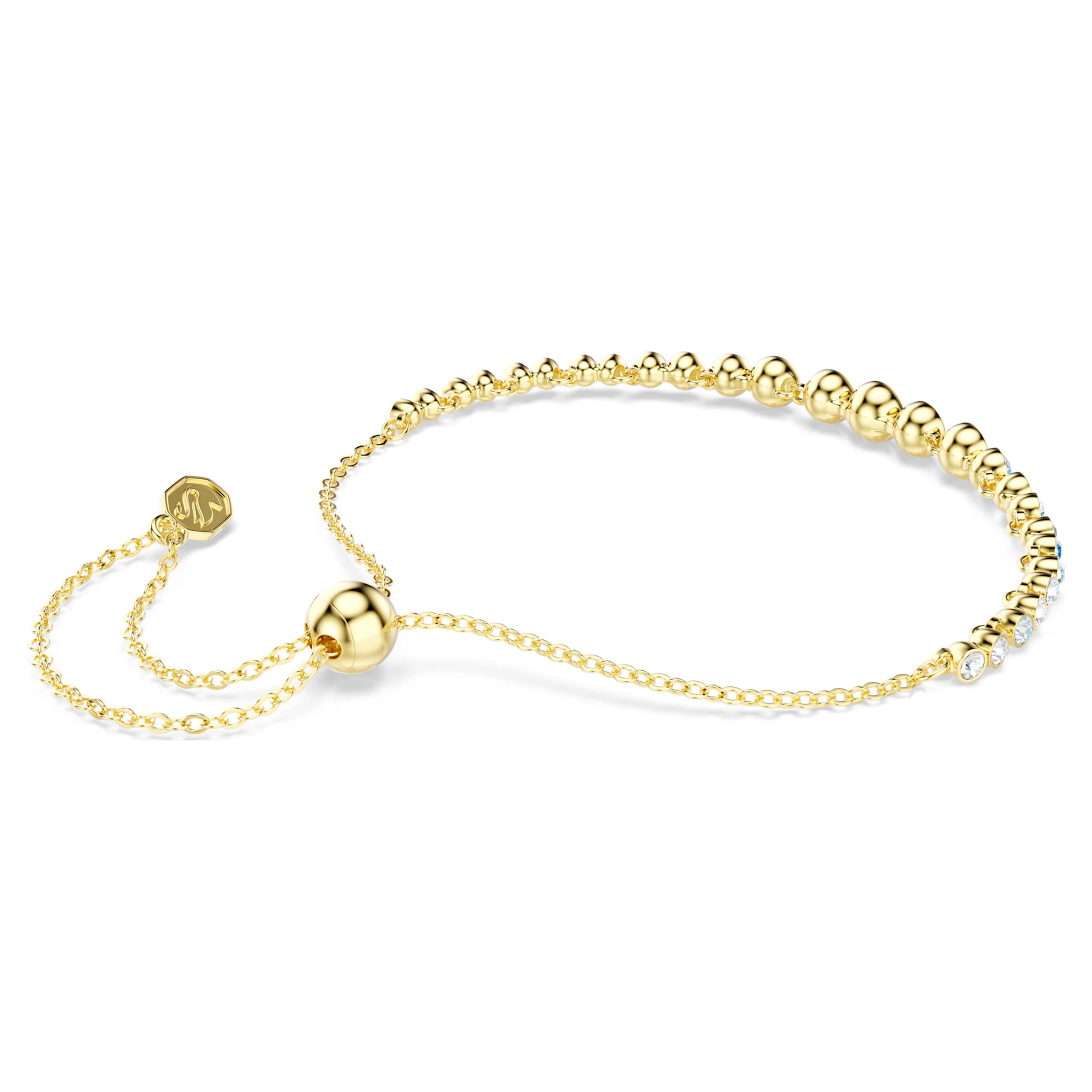 Braccialetto Imber Taglio Round, Blu, Finitura oro 18K