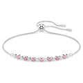 Braccialetto Matrix Taglio Round, Rosa, Placcato rodio
