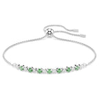 Braccialetto Matrix Taglio Round, Verde, Placcato rodio