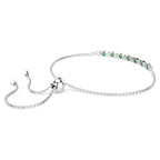 Braccialetto Matrix Taglio Round, Verde, Placcato rodio