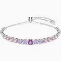 Braccialetto Matrix Sfumatura di tagli Round Multicolore Placcato rodio - BRACCIALE