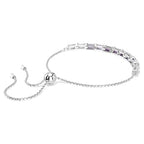 Braccialetto Matrix Taglio baguette Viola Placcato rodio - BRACCIALE