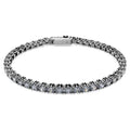 Braccialetto Matrix Tennis Taglio Round Grigio Placcato rutenio- misura XL - BRACCIALE