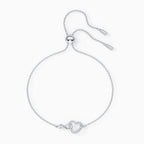 BRACCIALETTO SWAROVSKI INFINITY HEART, BIANCO, PLACCATO RODIO