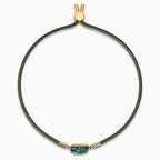 BRACCIALETTO SWAROVSKI POWER COLLECTION EARTH ELEMENT, VERDE, PLACCATO COLOR ORO