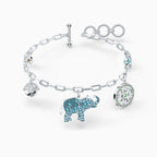BRACCIALETTO SWAROVSKI SYMBOLIC ELEPHANT, MULTICOLORE CHIARO, PLACCATO RODIO