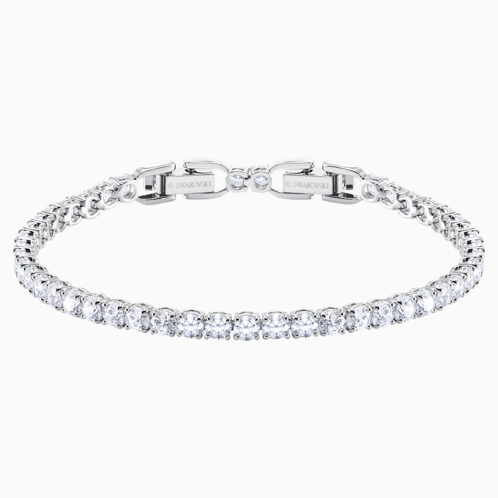 BRACCIALETTO TENNIS DELUXE, PLACCATO RODIO BIANCO