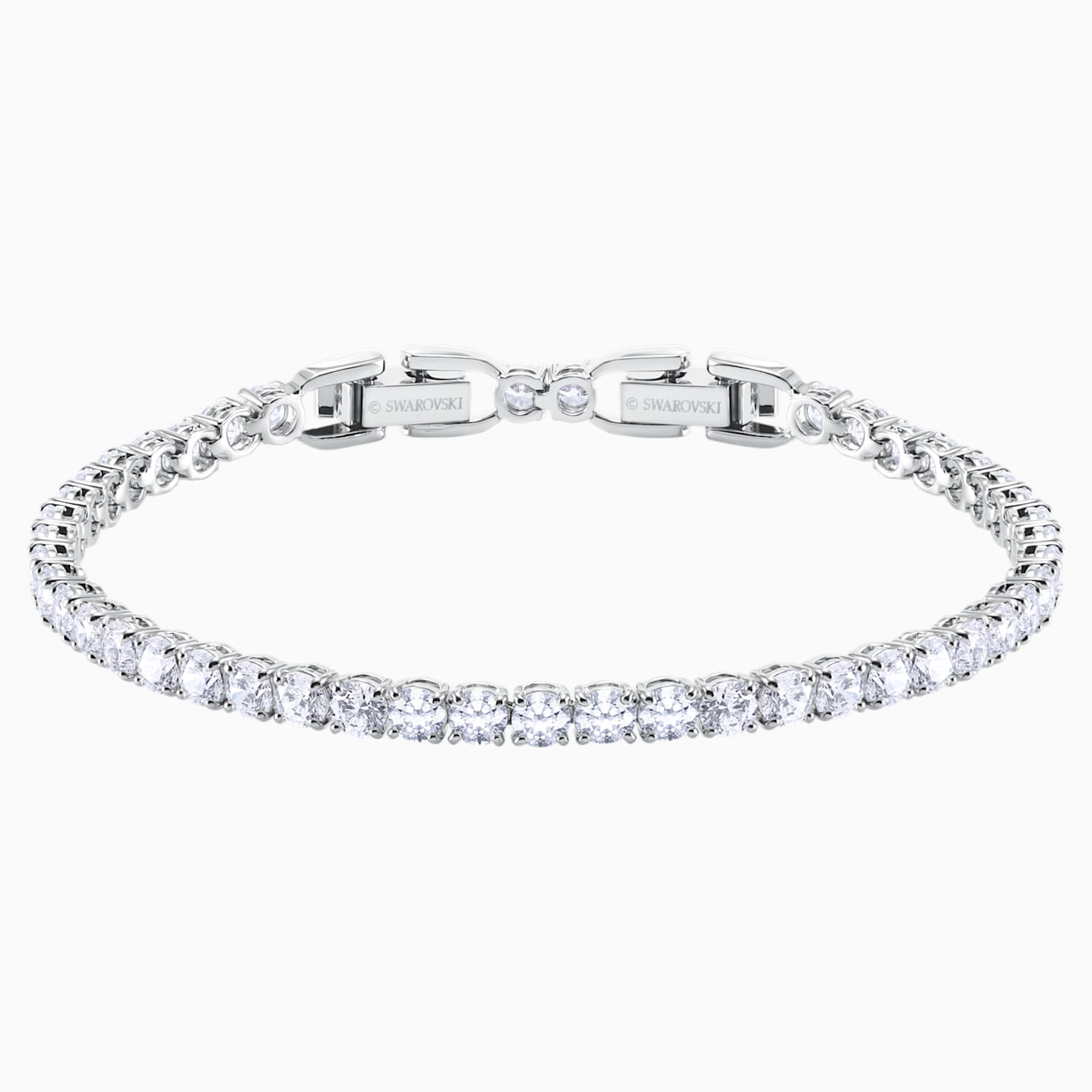 BRACCIALETTO TENNIS DELUXE, PLACCATO RODIO BIANCO