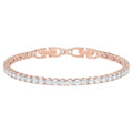 BRACCIALETTO TENNIS DELUXE, PLACCATO RODIO Braccialetto Tennis Deluxe Bianco, Placcato oro rosa