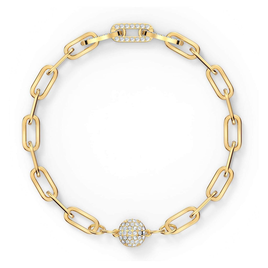 Braccialetto The Elements Chain bianco, placcato color oro