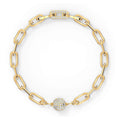 Braccialetto The Elements Chain bianco, placcato color oro