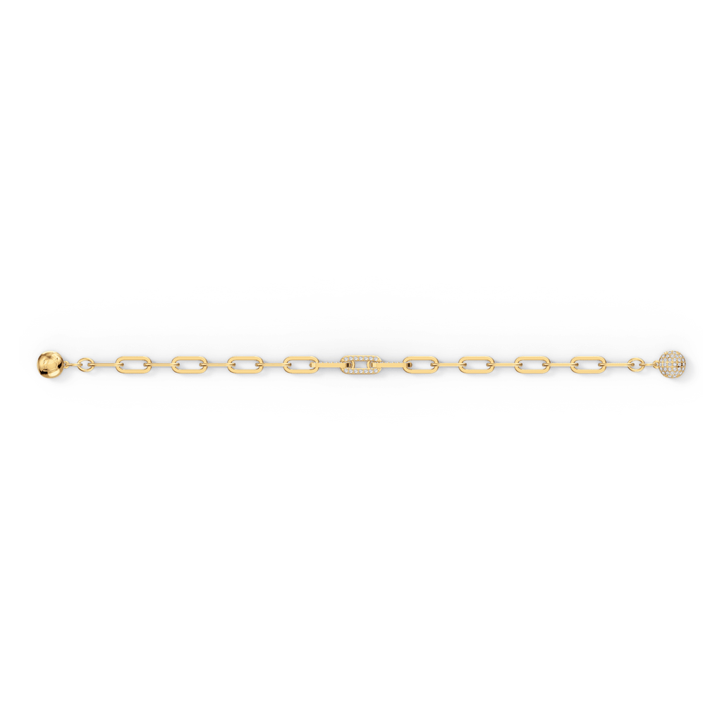 Braccialetto The Elements Chain bianco, placcato color oro