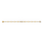 Braccialetto The Elements Chain bianco, placcato color oro