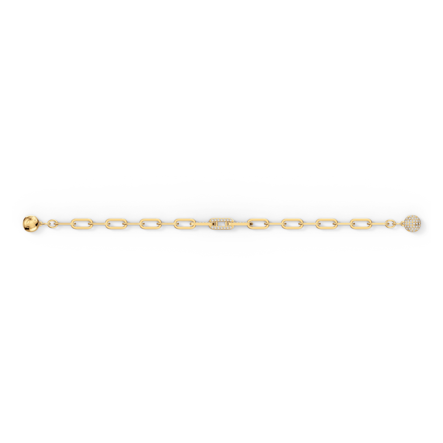 Braccialetto The Elements Chain bianco, placcato color oro