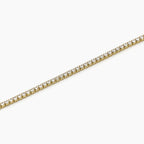 Cavigliera MINI TENNIS in Argento Placcato Oro con Zirconi Bianchi