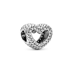 Charm a Cuore Aperto con Maglia Snake