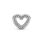 Charm a Cuore Aperto con Maglia Snake