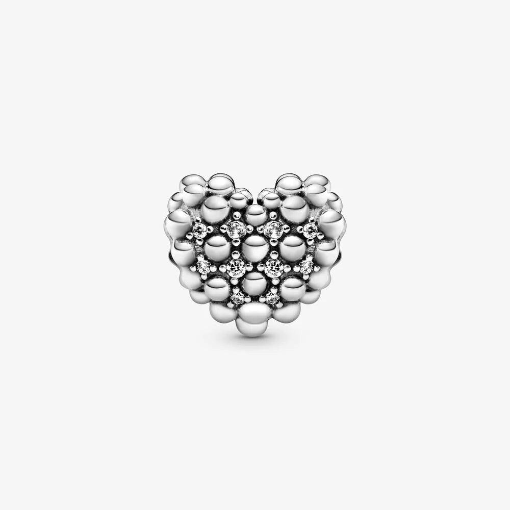 Charm A Cuore Scintillante Decorato Con Sfere Purely