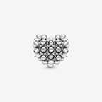 Charm A Cuore Scintillante Decorato Con Sfere Purely