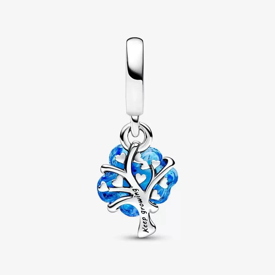 Charm Albero della Vita Vetro di Murano Blu