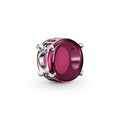 Charm con pietra cabochon ovale fucsia